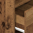 Bedside Cabinets 2 pcs with Drawer Old Wood 25x31x66 cm