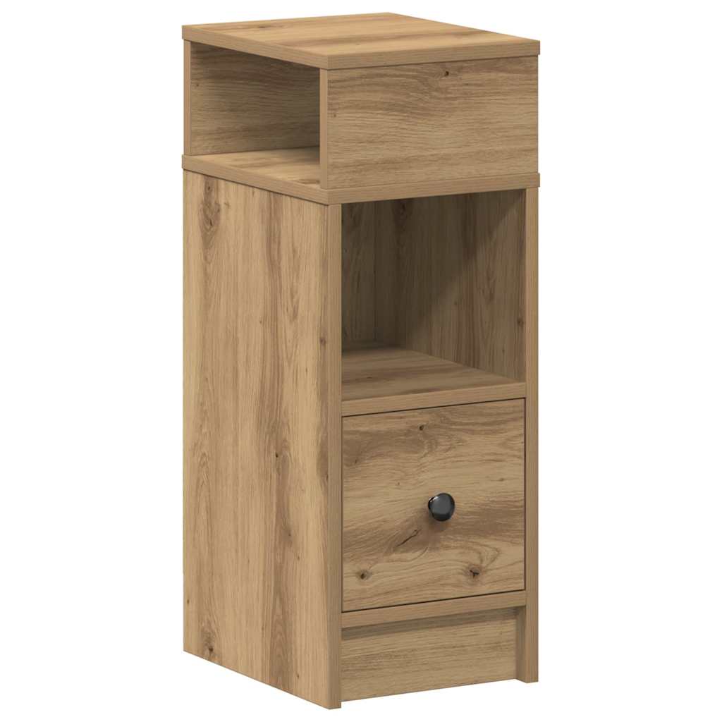 Bedside Cabinet with Drawer Artisan Oak 25x31x66 cm