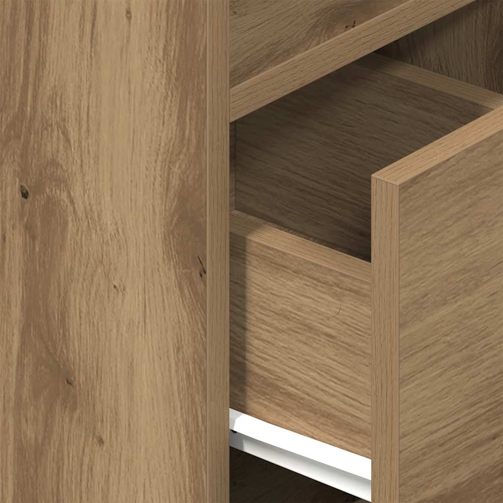 Bedside Cabinet with Drawer Artisan Oak 25x31x66 cm