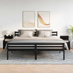 Bedside Cabinets 2 pcs with 2 Drawers Black 40x36.5x62 cm