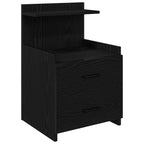 Bedside Cabinets 2 pcs with 2 Drawers Black 40x36.5x62 cm