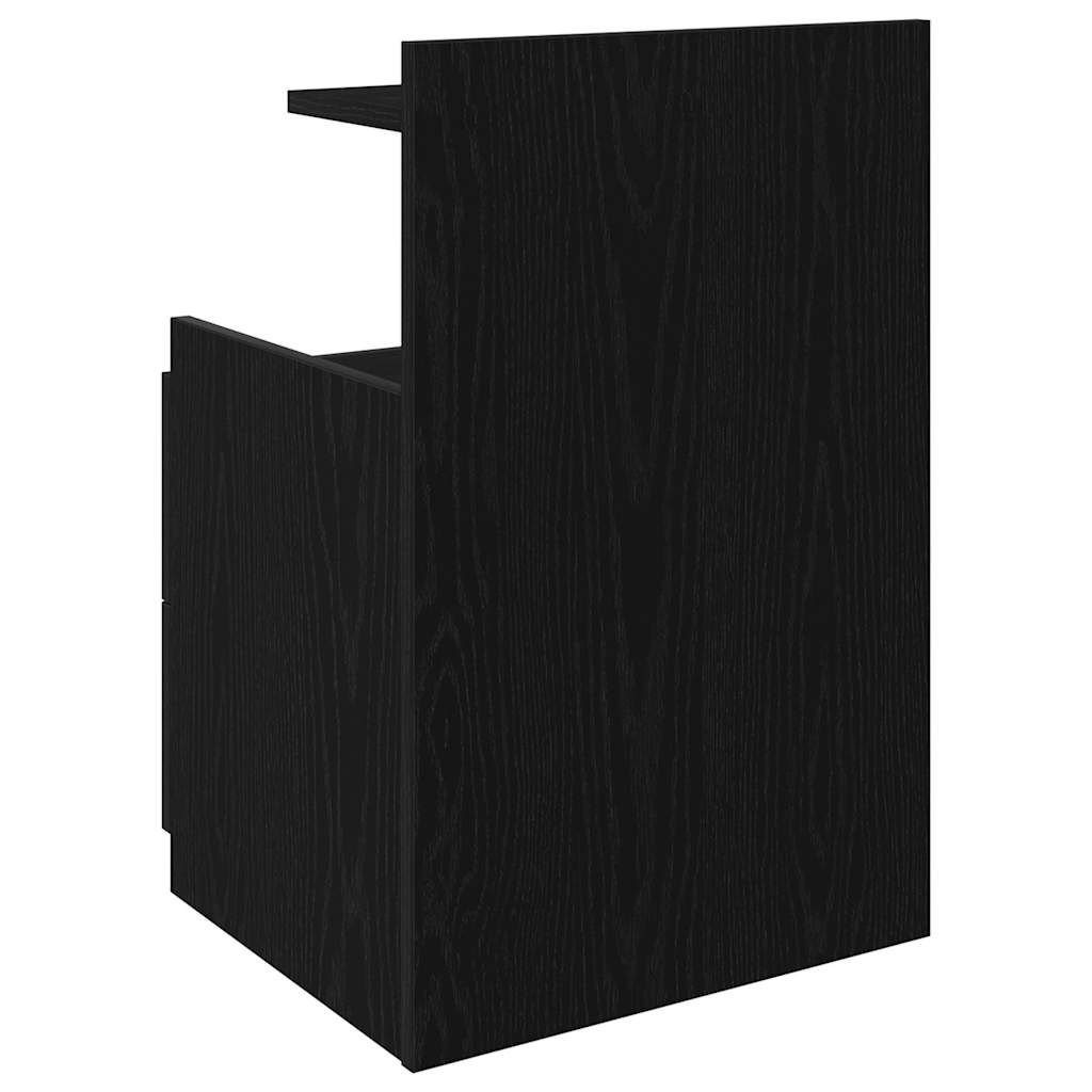 Bedside Cabinets 2 pcs with 2 Drawers Black 40x36.5x62 cm