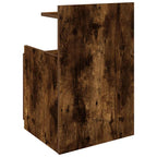 Bedside Cabinet with 2 Drawers Smoked Oak 40x36.5x62 cm