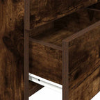 Bedside Cabinet with 2 Drawers Smoked Oak 40x36.5x62 cm