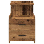 Bedside Cabinets 2 pcs with 2 Drawers Old Wood 40x36.5x62 cm