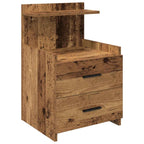 Bedside Cabinets 2 pcs with 2 Drawers Old Wood 40x36.5x62 cm
