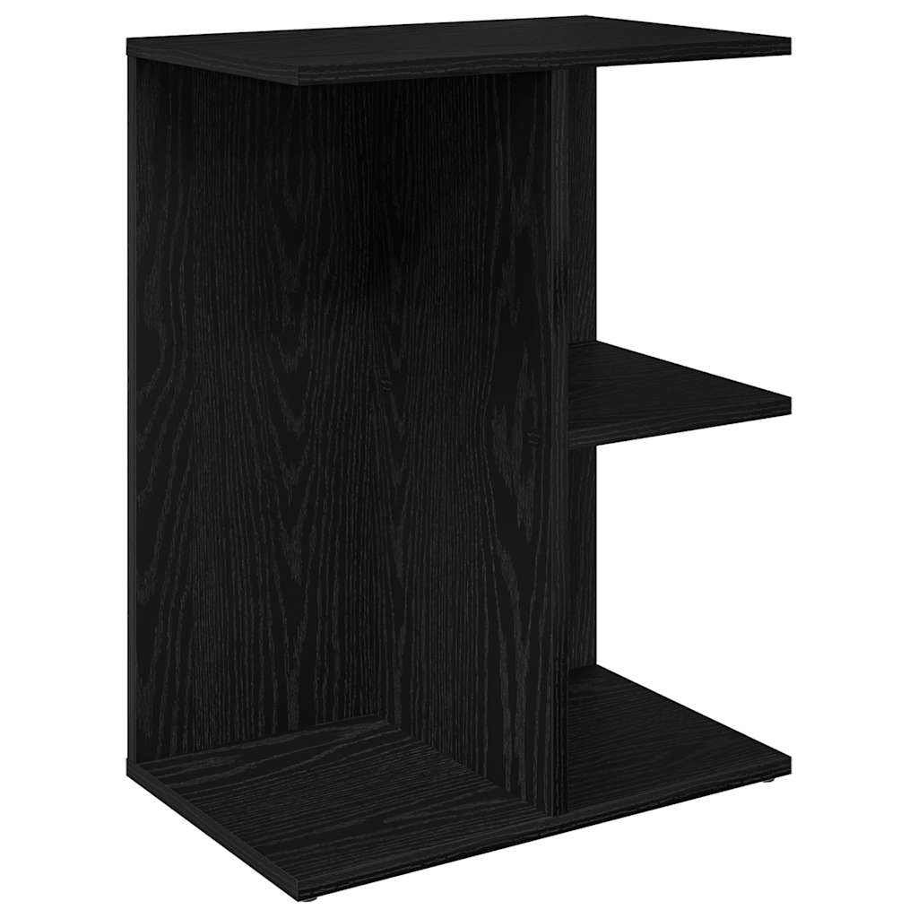 Bedside Table Black Oak 46.5x29x61 cm Engineered Wood