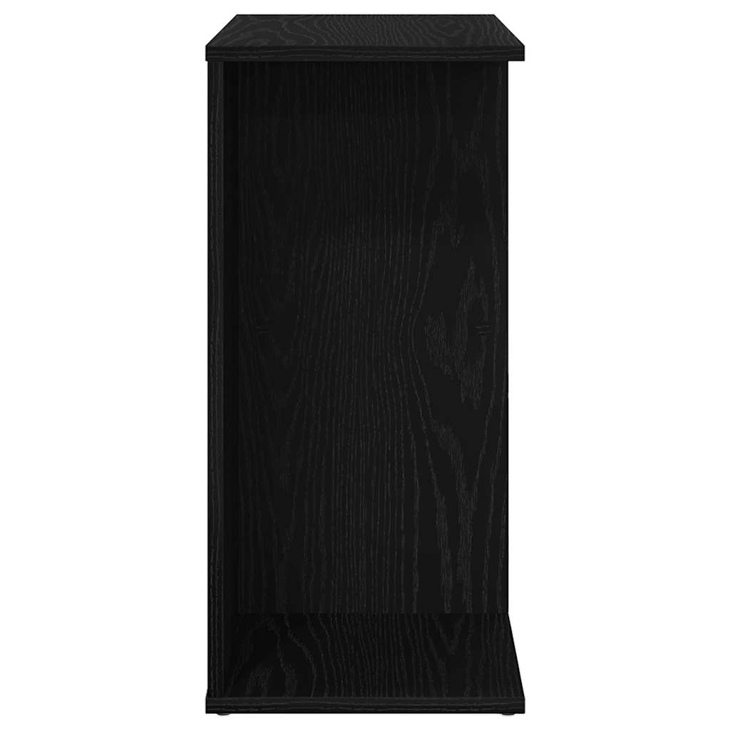 Bedside Table Black Oak 46.5x29x61 cm Engineered Wood