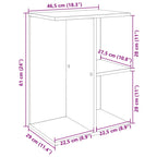 Bedside Tables 2 pcs Brown Oak 46.5x29x61 cm Engineered Wood