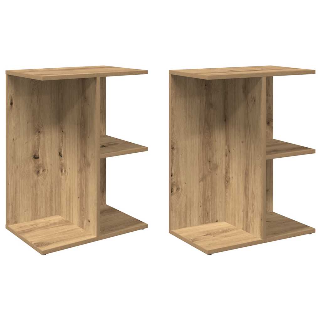Bedside Tables 2 pcs Artisan Oak 46.5x29x61 cm Engineered Wood