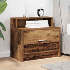 Bedside Cabinet with Drawer Old Wood 51x31x47 cm