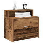 Bedside Cabinet with Drawer Old Wood 51x31x47 cm
