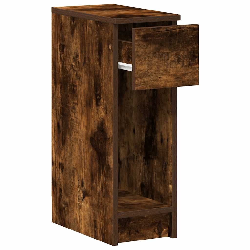 Bedside Cabinet with Drawer Smoked Oak 20x36x60 cm