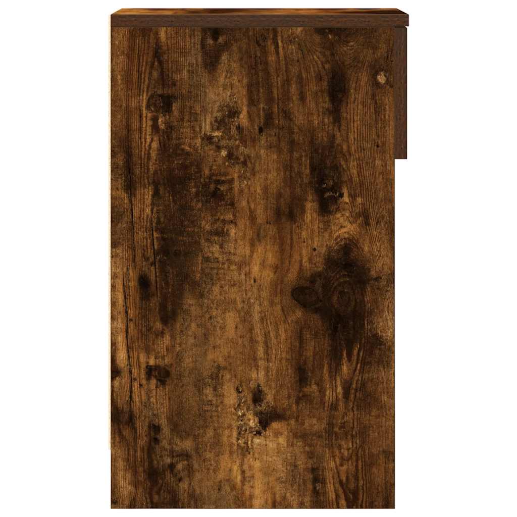 Bedside Cabinet with Drawer Smoked Oak 20x36x60 cm