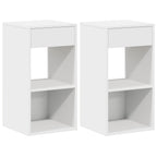 Bedside Cabinets with Drawer 2 pcs White 35x34x66.5 cm
