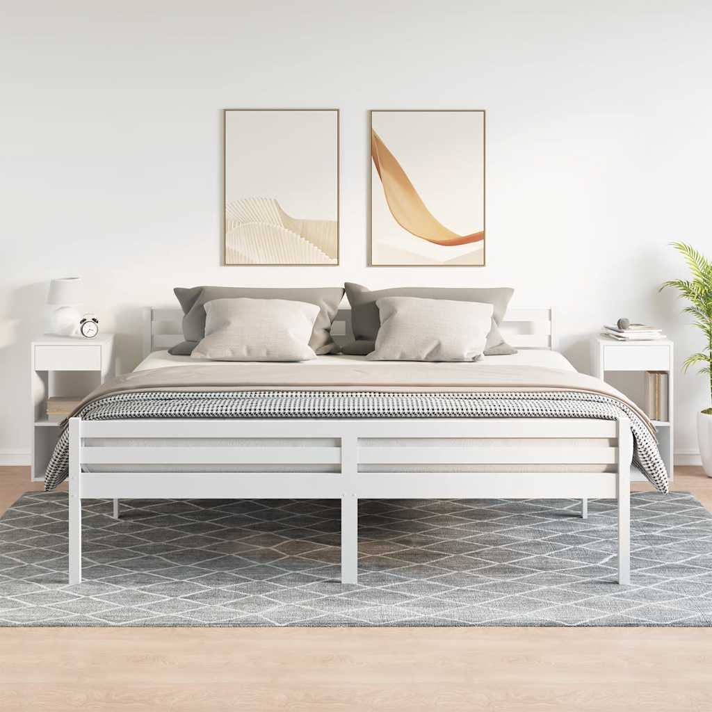 Bedside Cabinets with Drawer 2 pcs White 35x34x66.5 cm