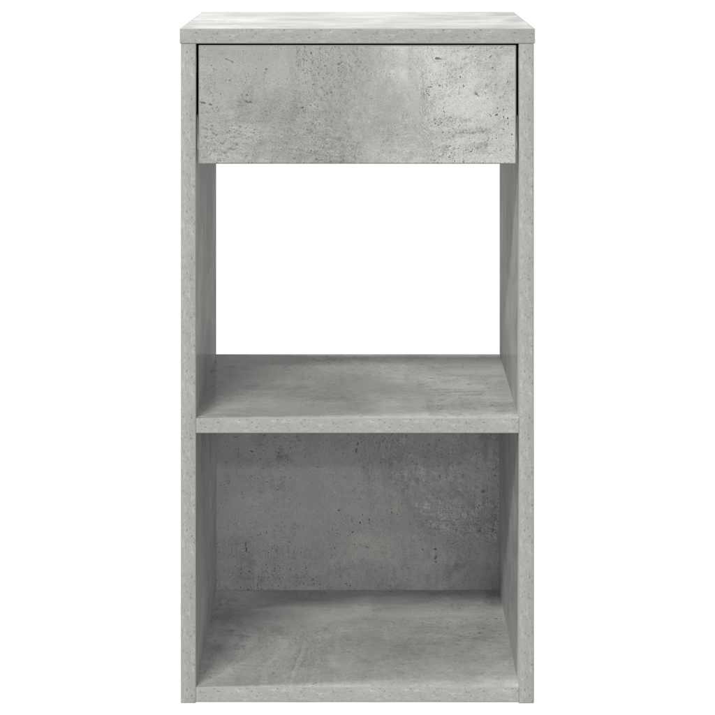 Bedside Cabinet with Drawer Concrete Grey 35x34x66.5 cm
