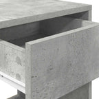 Bedside Cabinet with Drawer Concrete Grey 35x34x66.5 cm