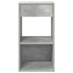 Bedside Cabinets with Drawer 2 pcs Concrete Grey 35x34x66.5 cm