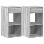 Bedside Cabinets with Drawer 2 pcs Grey Sonoma 35x34x66.5 cm