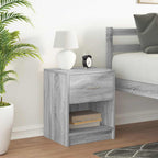 Bedside Cabinet with Drawer Grey Sonoma 40x34x50 cm