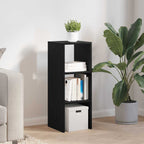 Bookcase Stackable Black Oak 30x30x80 cm Engineered Wood