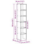 Bookcases 2 pcs Stackable Black Oak 30x30x80 cm Engineered Wood