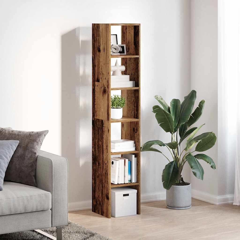 Bookcases 2 pcs Stackable Old Wood 30x30x80 cm Engineered Wood