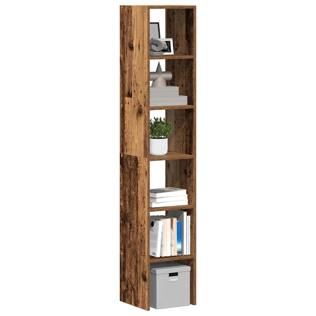 Bookcases 2 pcs Stackable Old Wood 30x30x80 cm Engineered Wood