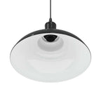 Pendant Lamp Height Adjustable E27 Gloss Black Ø 31 cm Metal