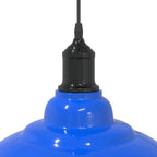 Pendant Lamp Height Adjustable E27 Gloss Dark Blue Ø 31 cm Metal