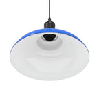 Pendant Lamp Height Adjustable E27 Gloss Dark Blue Ø 31 cm Metal