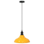 Pendant Lamp Height Adjustable E27 Gloss Yellow Ø 31 cm Metal