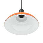 Pendant Lamp Height Adjustable E27 Gloss Orange Ø 31 cm Metal