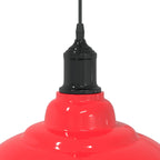 Pendant Lamp Height Adjustable E27 Gloss Red Ø 31 cm Metal