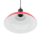 Pendant Lamp Height Adjustable E27 Gloss Red Ø 31 cm Metal
