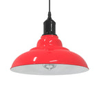 Pendant Lamp Height Adjustable E27 Gloss Red Ø 31 cm Metal