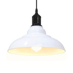 Pendant Lamp Height Adjustable E27 Gloss White Ø 31 cm Metal
