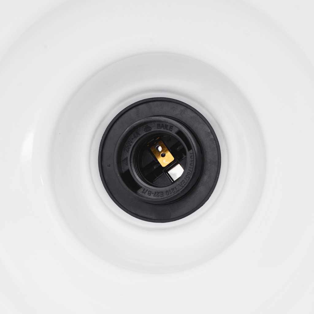 Pendant Lamp Height Adjustable E27 Gloss White Ø 31 cm Metal