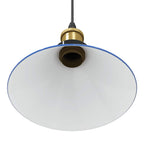 Pendant Lamp Height Adjustable E27 Gloss Dark Blue Ø 22 cm Metal