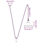 Pendant Lamp Height Adjustable E27 Gloss Dark Blue Ø 22 cm Metal