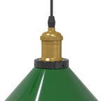 Pendant Lamp Height Adjustable E27 Gloss Green Ø 22 cm Metal