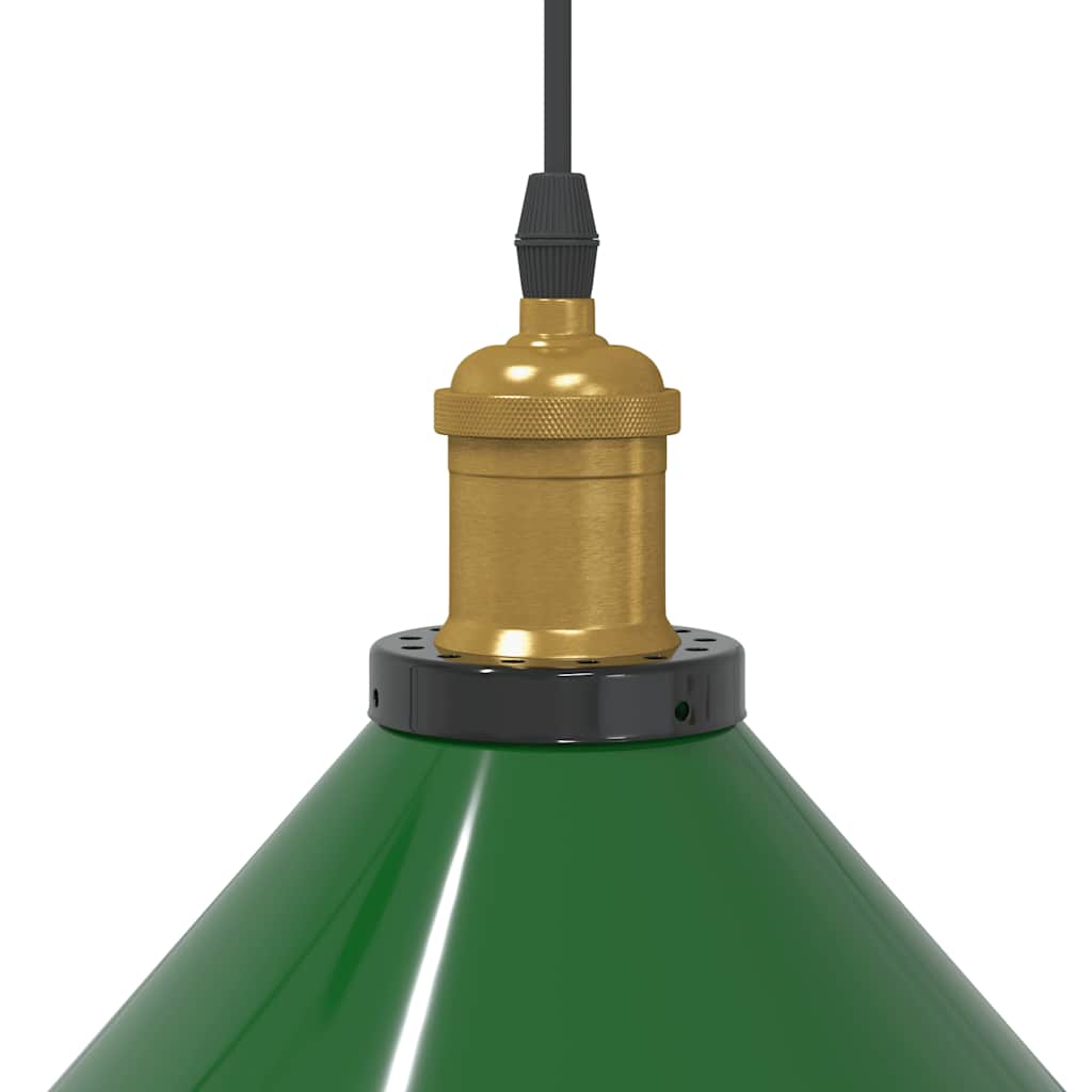 Pendant Lamp Height Adjustable E27 Gloss Green Ø 22 cm Metal