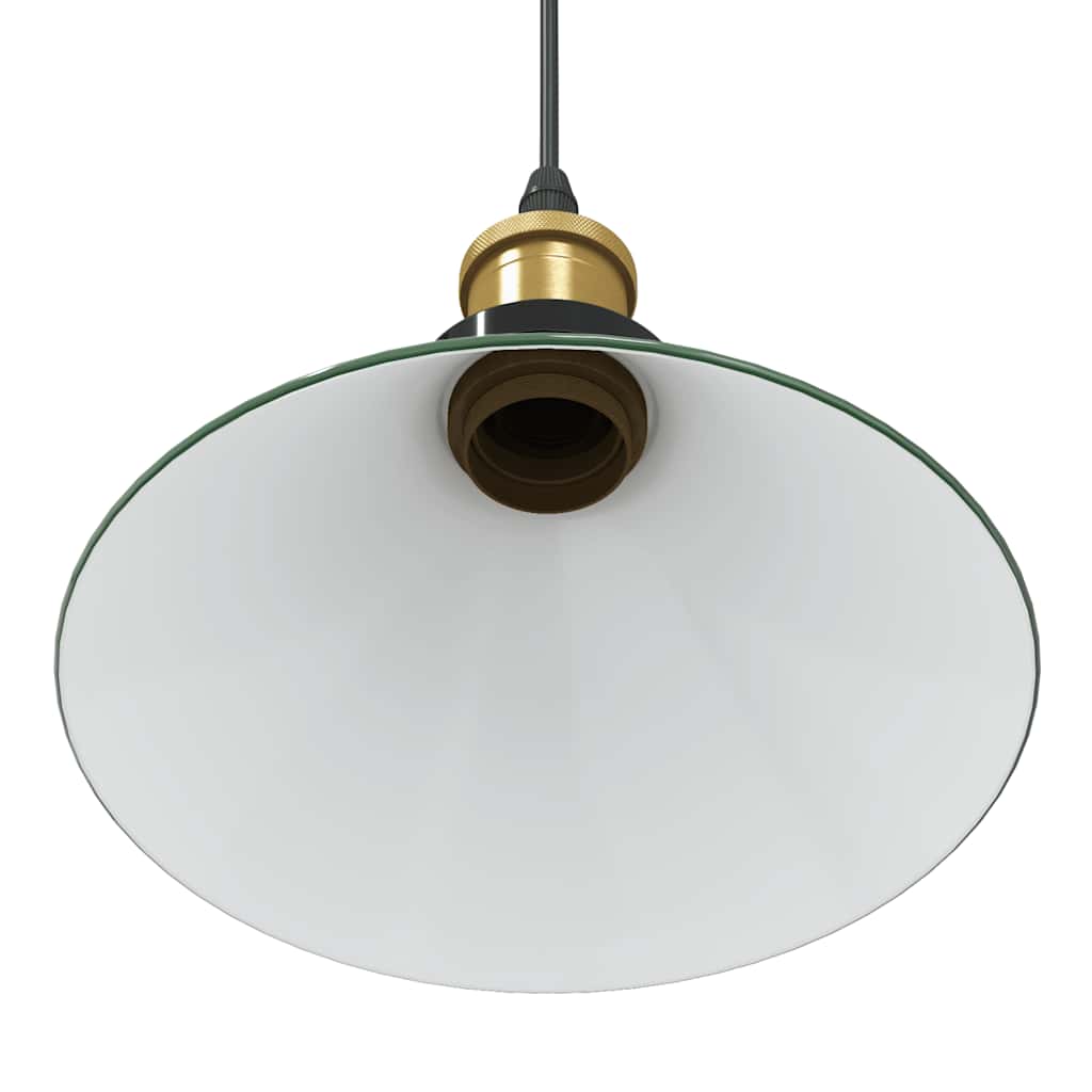 Pendant Lamp Height Adjustable E27 Gloss Green Ø 22 cm Metal