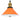 Pendant Lamp Height Adjustable E27 Gloss Orange Ø 22 cm Metal