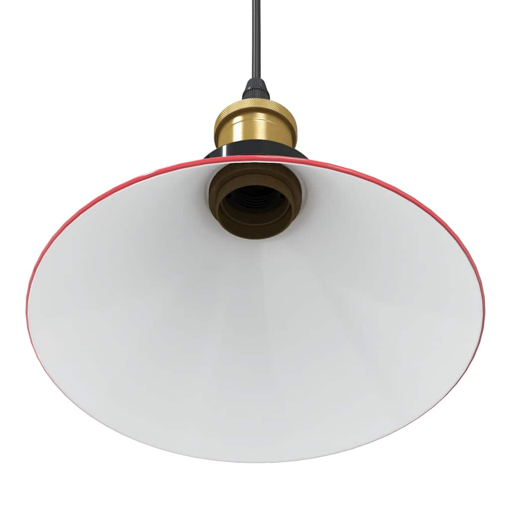 Pendant Lamp Height Adjustable E27 Gloss Red Ø 22 cm Metal