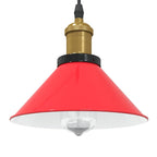 Pendant Lamp Height Adjustable E27 Gloss Red Ø 22 cm Metal