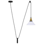 Pendant Lamp Height Adjustable E27 Gloss White Ø 22 cm Metal