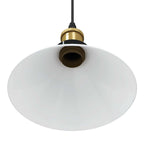 Pendant Lamp Height Adjustable E27 Gloss White Ø 22 cm Metal