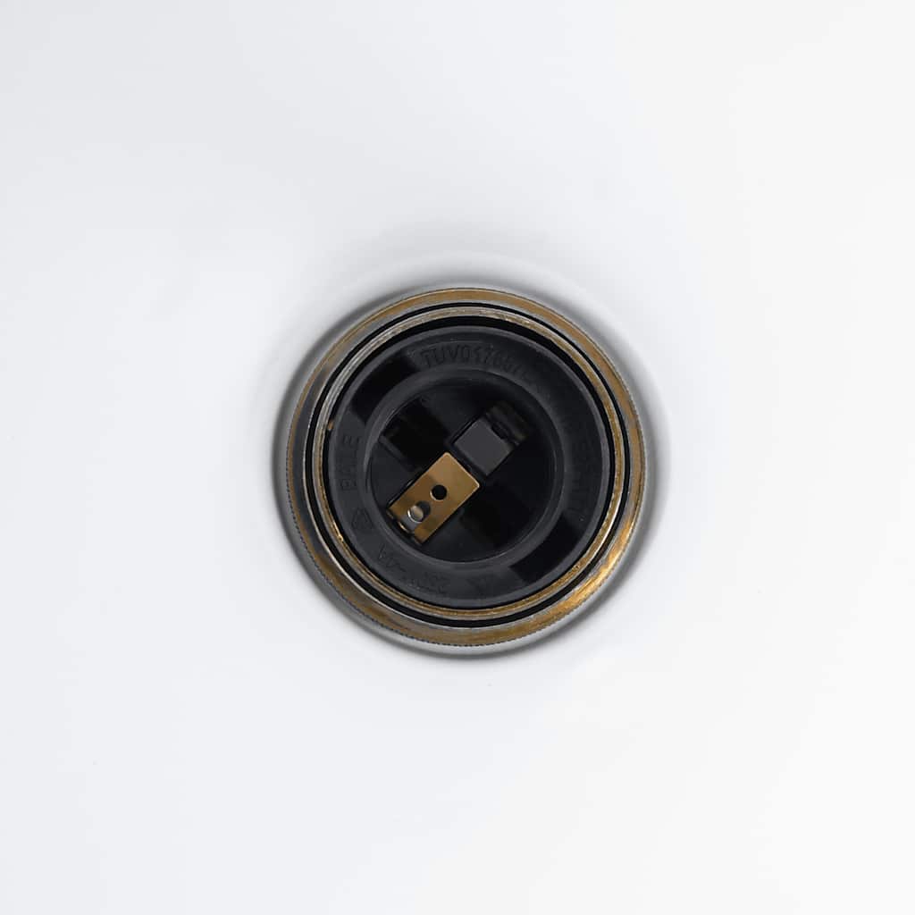 Pendant Lamp Height Adjustable E27 Gloss White Ø 22 cm Metal